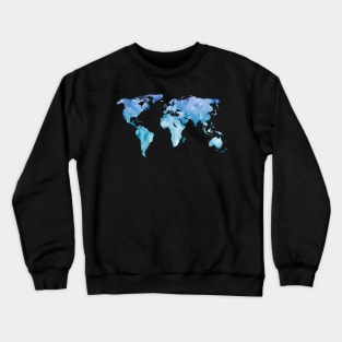 Brushstroke world map Crewneck Sweatshirt